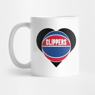 Heart Shaped Los Angeles Clippers Basketball Mug
